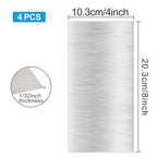 4PCS 4"x8"x1/32 Stainless Steel Metal Plates for Magnetic Mount Board Wall,Tickness 0.8mm 430 Stainless Steel Shim Stock Plates for Crafting, Kitchen, Office