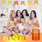 1-1/2 Inch Orange Satin Ribbons for Crafts, 6 Rolls Single-Faced Orange Assorted Ribbons for Gift Wrapping Flower Bouquet Wedding Invitations Bridal Shower Hair Bows Garland Party Decor