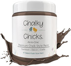 Chalky Chicks All-in-One Chalk Paint for Furniture or Cabinet - 16 Fl Oz - Matte Finish Alaskan Brown Bear for Metal, Wood Furniture Paint - No Sanding All-in-One for Home Decor & Crafts, USA Made