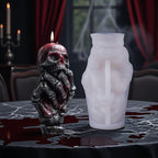 2 Pcs Halloween Skull Candle Molds 3D Skull Resin Molds, Ghost Hand Silicone Molds for Epoxy Resin Casting, Aromatherapy Soap Candle Making Molds