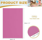 uxcell 10 Pcs Rose Red EVA A4 Foam Sheets Crafts, 12 x 8 Inch Foam Paper for DIY Crafts Project Classroom Scrapbook Art Cards Home Office Decoration (2mm Thick)