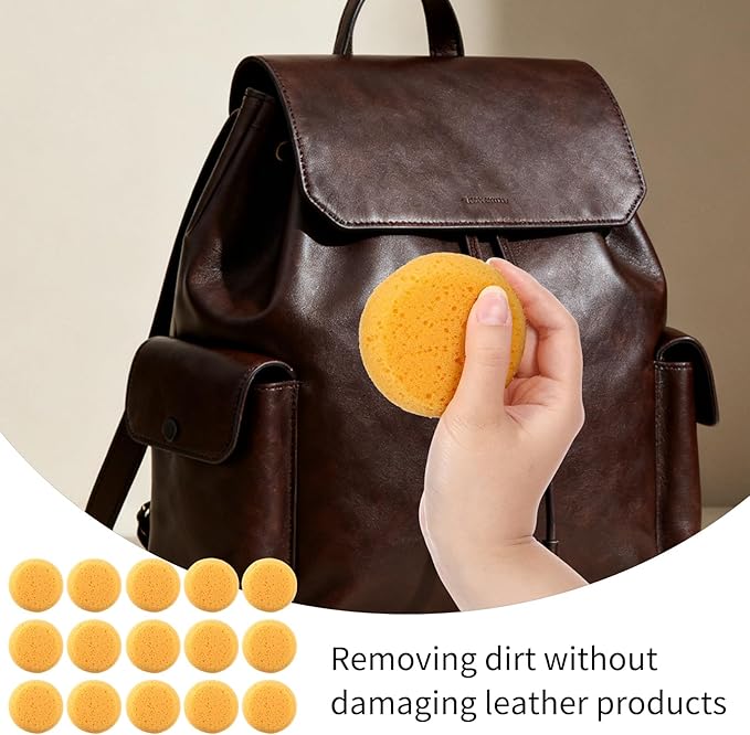 15pcs Pottery Sponges for Clay Round Painting Sponge Yellow Elasticity Cleaning Art sponges for Face Painting Pottery Art Crafts Kitchen Shoes Leather Care