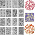CHGCRAFT 16 Sheets 16 Styles Plants Butterflies Wildflowers Polymer Clay Texture Mat Modeling Pattern Pad Leaves Flowers Texture Sheets for Polymer Clay Making Earrings Jewelry Tools, 4×2.6 inch