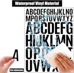 Bemeol Letter Stickers 1560 Pieces 30 Sheets Stick on Vinyl Letters Capital Alphabet Sticker Letter for Craft Bulletin Boards Classroom Home Business Decor(Black,1 Inch,2 Inch)