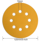5-Inch 8-Hole Hook and Loop Sanding Discs 400-Grit Random Orbit Sandpaper, 50-Pack