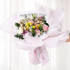 FUHITIM 20 Sheets Flower Wrapping Paper - Waterproof Floral Bouquet Wrapping Paper, Florist Supplies Packaging Paper for Wedding Birthday Gift DIY Crafts (Pink)