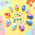Harloon 10 Pcs Craft Hole Punch Shapes 1 Inch Paper Punch Hole Mix Shapes Cutters for Paper Crafting Scrapbooking Kids Teacher Office Supplies(Classic)