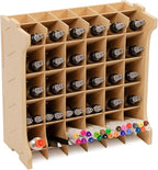 Paint Rack Organizer for 30 Bottles, Craft Supplies Storage, MDF Material, Tools Storage Suitable for Tamiya Paints, Miniature Model Paint Set GK9