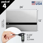 Trotec | Metallic Looking Acrylic Sheet | 12"x24"x1/8", 4 Pcs | Brushed Aluminum/Black | Metallic Finish - Scratch Resistant for Laser Engraving & Cutting,Printing,Glowforge,Name Plate | USA Made