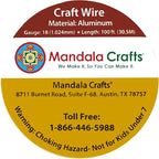 Mandala Crafts 12 14 16 18 20 22 Gauge Anodized Jewelry Making Beading Floral Colored Aluminum Craft Wire (18 Gauge, Copper)