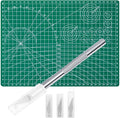 Anezus Craft Knife Precision Cutter and Self Healing Cutting Craft Mat Hobby Knife Set with 30 PCS Knife for Art Hobby Craft Scrapbooking Stencil