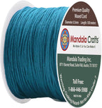Mandala Crafts 0.5mm 109 Yards Dark Blue Cotton Waxed Cord for Jewelry Making Bracelet Cord Waxed String - Beading String Thread Jewelry Cords for Necklaces String