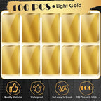 weparmeety 100 Pcs Metal Engraving Blanks Aluminum Sheet Laser Engraving Business Card Multipurpose DIY Gift Cards 86 x 54 x 0.21 mm (Gold)