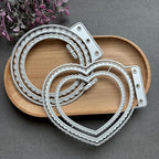 Heart Loose-Leaf Lace Die Cuts for Card Making, Background Frame Cutting Dies DIY Album Scrapbooking Decor Paper Craft Metal Die Cuts Party Wedding Decorations