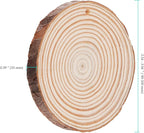 60 Pieces Wood Slices with Hole, 3.5-4 Inch Unfinished Round Wooden Circles with Bark for DIY Crafts, Wedding Centerpieces