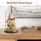 Owl Flower Bouquet Building Set Plants Friend Set Adults Bonsai Tree Party Favors for Kids Animal Building Blocks Set Valentine's Birthday Gift for Girlfriend Boys Girls Age 6-12+(Owl Garden)