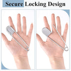 Juexica 20 Pcs 5 Inch Jumbo Stainless Steel Safety Pins Large Heavy Duty Huge Strong Laundry Pins for Upholstery Sewing Quilting Key Rings Craft Outdoor (Silver)