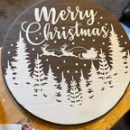 Christmas Stencils for Painting on Wood 12” Merry Christmas Stencil Holiday Stencils Drawing Templates for Door Hanger Porch Wreath Decor