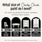 Chalky Chicks All-in-One Chalk Paint for Furniture or Cabinet - 4 Fl Oz - Matte Finish Old Lace (Off White) for Metal, Wood Furniture Paint - No Sanding All-in-One for Home Decor & Crafts, USA Made