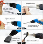 Hot Knife Foam Cutter Air Cooled 200W (4 Blades) Electric Hot Knife Styrofoam Cutter Foam Cutting Tool for EPP, EPS, XPS, EVA, EPE, PU, KT Board, Sponge