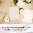 Puremigo 30 Pack Luxury Pre-Folded Vellum Jackets for 5x7 Invitations - Vellum Paper 5x7 Jackets - 115GSM Vellum Wedding Invitations Wraps - Transparent Wedding Invitations Jacket