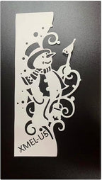 Metal Cutting Dies DIY Embossing Stencil Template Scrapbooking Card Making Mold Photo Album Arts Crafts Tools (Lace Snowman-16.4x7.9cm)