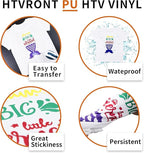 HTVRONT Silver HTV Heat Transfer Vinyl Bundle: 24 Pack 12"x12" Iron on Vinyl Sheets for T-Shirt (1 PTFE Sheet Included), PU HTV Easy to Cut & Weed for Heat Design