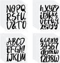Outus 576 Pieces 8 Sheets Letters Stickers Self Adhesive Vinyl Letter Alphabet Number Stickers Mailbox Numbers Sticker, Decals for Classroom Decor, Sign, Door(Black,4 Inch)