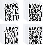 Outus 576 Pieces 8 Sheets Letters Stickers Self Adhesive Vinyl Letter Alphabet Number Stickers Mailbox Numbers Sticker, Decals for Classroom Decor, Sign, Door(Black,4 Inch)