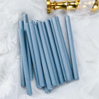 16 PCS Dirty Blue Small Glue Gun Sealing Wax Sticks for Mini Glue Gun, Make Seals for Wedding Invitations/Thanks Card/Envelopes/Teenager Boys Xmas Gift Wrapping/Baby Shower Card Gifts