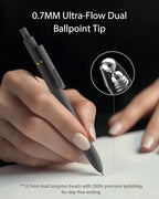 16 Pcs Gel Ink Pens, 0.7mm Fine Point for Smooth Writing Journaling Aesthetic Pens, Black Quick-Dry Long Lasting Fidge Pens, Cute School Office Supplies Gifts for Women （Morandi-Black Ink）