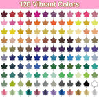 120 Colors Dual Tip Acrylic Paint Markers，Waterproof, Non-Toxic, Odorless Acrylic Markers Pens，Paint Pens & Paint Markers for Rock, Wood, Glass, Stone, Canvas, Ceramic, Fabric and Paper Painting