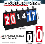 Yeaqee Portable Score Keeper with Storage Bag Flip Basketball Scoreboard Tabletop Scoreboard Flipper for Indoor Outdoor Sports Match P. E Classroom Activities Game
