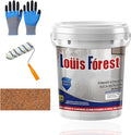 Louis Forest Epoxy Floor Paint, High-Gloss Marble Effect Coating, Epoxy Colored Sand Floor Paint, Wear-Resistant and Non-Slip for Indoor Outdoor (1KG-Orange)