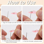 Fish Mouth Needle Threader for Sewing Machine, Quick Sewing Needle Threader Tool, Fish Type Sewing Machine Needle Threader, Sewing Threaders for DIY and Sewing Machine (Mixed Color)