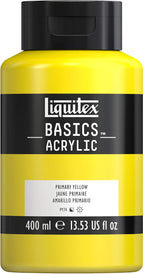 Liquitex BASICS Acrylic Paint, 400ml (13.5-oz) Bottle, Primary Yellow
