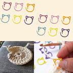 Stitch Markers for Crocheting Cat Stitch Markers with Box Metal Spiral Stitch Markers for Knitting Crochet Stitch Markers Rings Knitting and Crochet Notions (30)