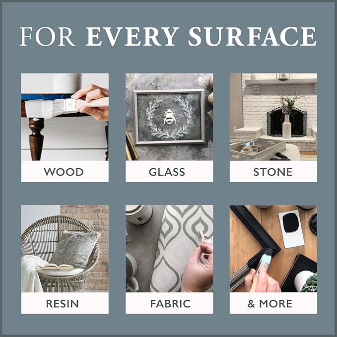 AMY HOWARD AT HOME Chalk-Based One Step Paint for Furniture, Cabinetry, Decor, Finish, and More | No Stripping, Sanding, or Priming | Medium Base | 16 Ounce | Vanderbilt Gray