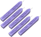 Yoption 5 Pcs Totem Fire Manuscript Sealing Seal Wax Sticks with Wicks Cord Wick Sealing Wax for Postage Letter Retro Vintage Wax Seal Stamp (Purple)