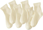 Hstyle 6 Pairs of Ruffle Socks Women, Cute Ruffle Ankle Socks
