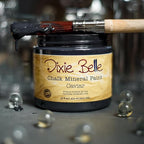 Dixie Belle Paint Company Chalk Finish Furniture Paint - Caviar (1 Gallon - 128oz) - Matte Black Chic Chalk Mineral DIY Furniture Paint