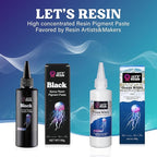 LET'S RESIN High Concentrated Black Epoxy Resin Pigment Paste, 100ml, Opaque Resin Dye for Art, River Table, Jewelry Making, Coasters