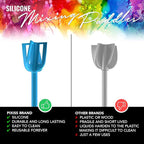 Pixiss Bidirectional Epoxy & Paint Mixer - 3 Reusable Silicone Paddles - Multipurpose Drill Attachment Stirrer