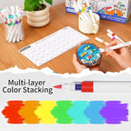 ROSYMENG 9 Color Acrylic Paint Pens,Quick-Drying Waterproof Acrylic Paint Markers, Soft Brush Tip Acrylic Markers for Canvas, Rock Painting, Wood, Stone, Glass, Ceramic, Fabric Painting, DIY Crafts