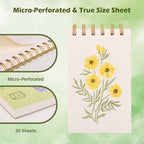 Watercolor Paper Pad 3.5x5.5 Inch | 30 Sheets 140lb/300g,Spiral-Bound, Tear-Resistant & No-Bleed | Artist-Grade for Water Color Paper/Ink | Compact Travel Sketchbook (Adults, Students, Outdoor)