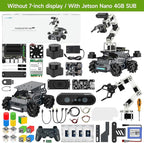 Yahboom Robot Large AI Model ROS2 Programming Python,Lidar SLAM,3D Map Navigation,AI Vision,6DOF Robotic Arm,Voice Control,Intelligent Classification, with Jetson Nano 4GB