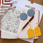 CHGCRAFT Polymer Clay Texture Sheets Rose Background Silicone Texture Stamp Sheets for Polymer Clay Texture Mat for Making Earrings Jewerly, Polymer Clay Earrings Tools, 5.5x5.5inch