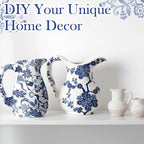 Epakh 36 Pack 6 Style Blue and White Decoupage Paper Napkins Assorted Floral Chinoiserie Decorative Cocktail Napkin Paper for DIY Crafts Fall Christmas Wedding Party Decor, Each Unfolded 13''