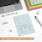 Journaling Notebooks A5 College Ruled Notebook 16 Pack Lined Small Kraft Notebooks Bulk 8.3x5.5 Inches, 16 Colors Composition Notebooks Writing Journal School Supplies for Work and Travel