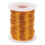 uxcell 16 Gauge / 1.5mm Anodized Aluminum Wire for Jewelry Craft Making, 102 Feet Bendable Flexible Wire for DIY Home Decor Gardening Sculpture, Gold